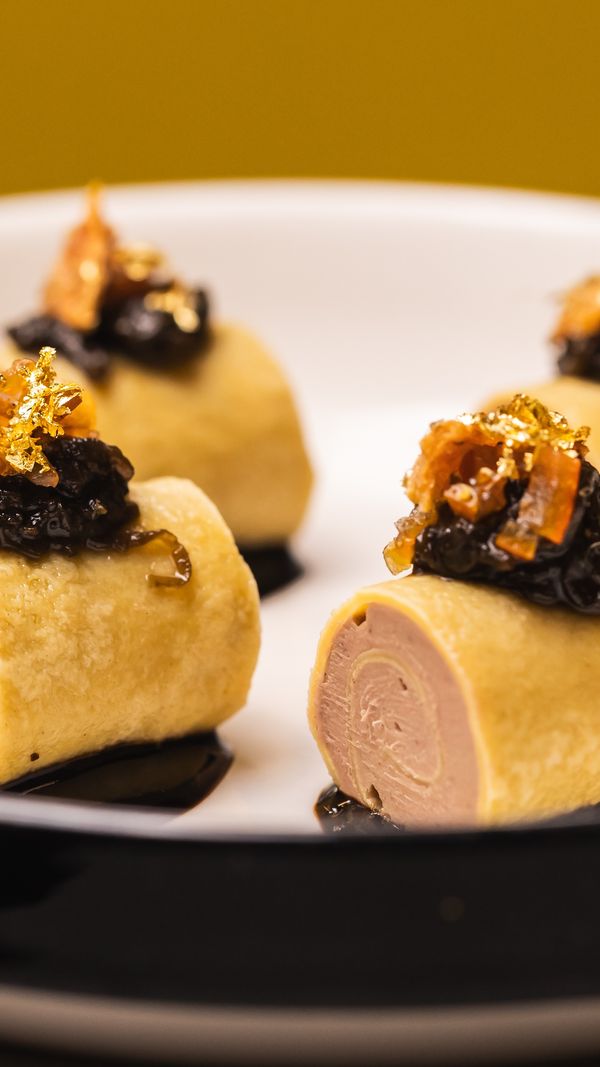 chicken liver Versace, Calabrian flavors