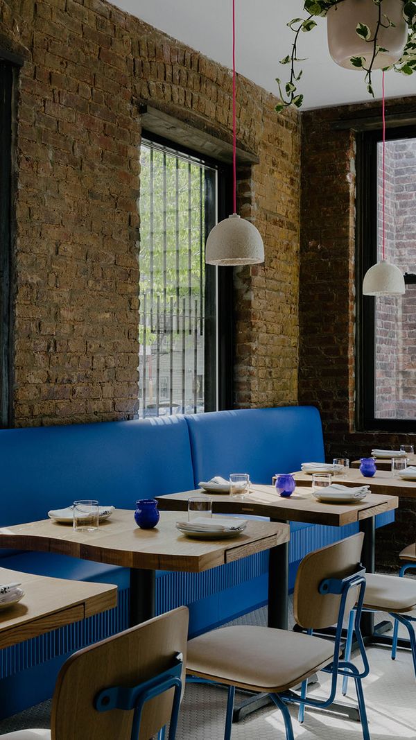 Big blue dining room