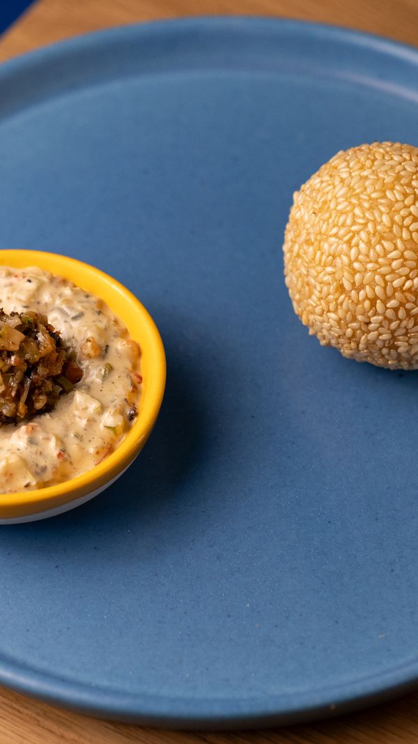 muffuletta dim sum, olive salad